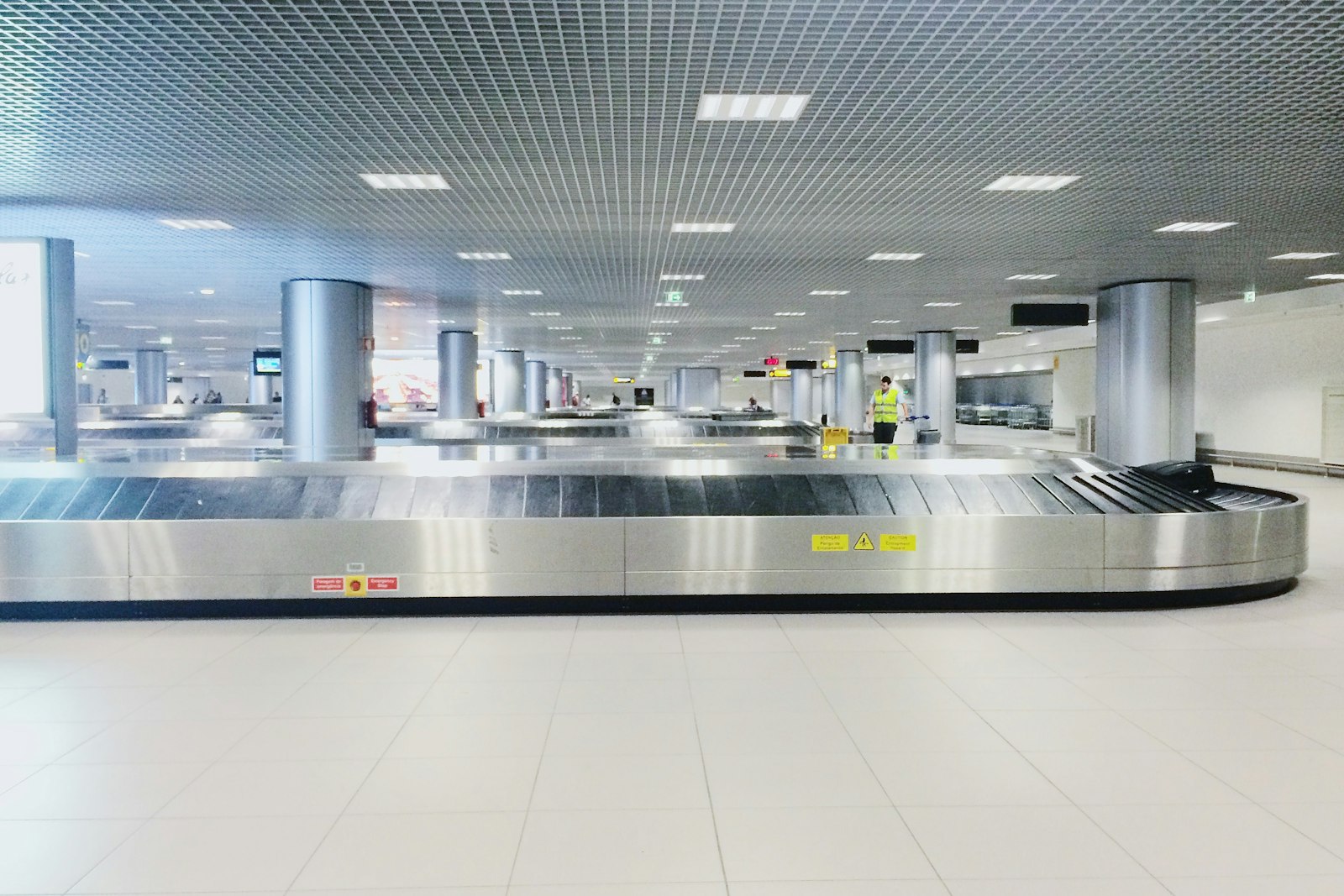 Empty baggage hall in a modern terminal