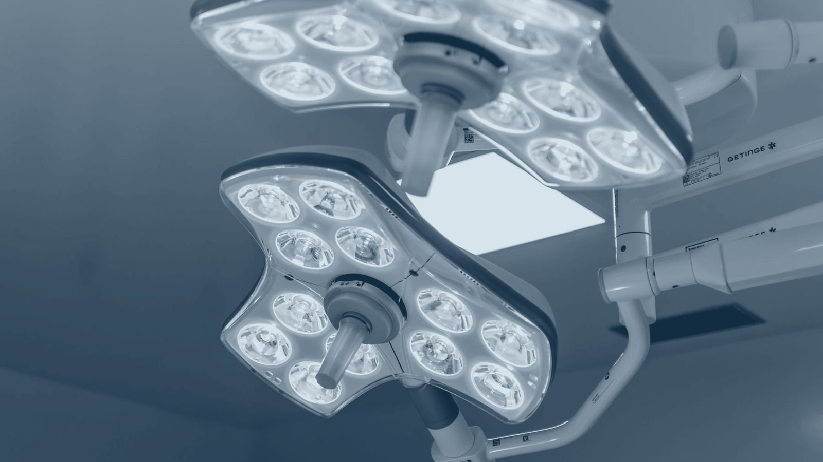 Surgical lighting and monitoring equipment in a hospital theatre